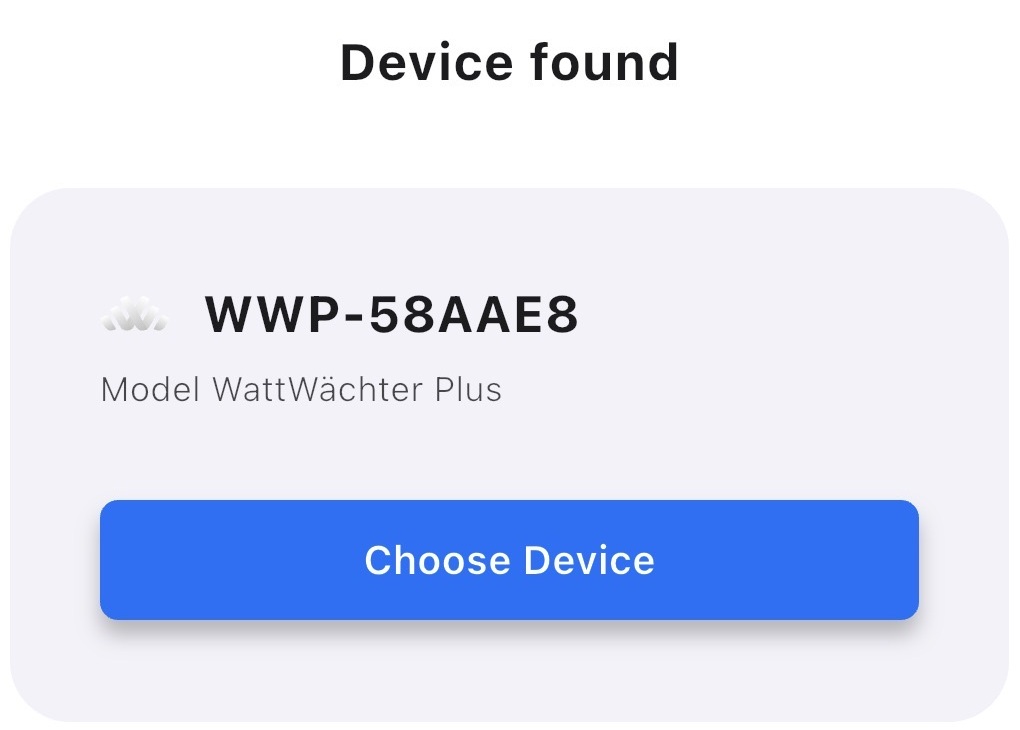 Select discovered device